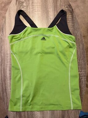 adidas Green and Black Women's Sports Tank